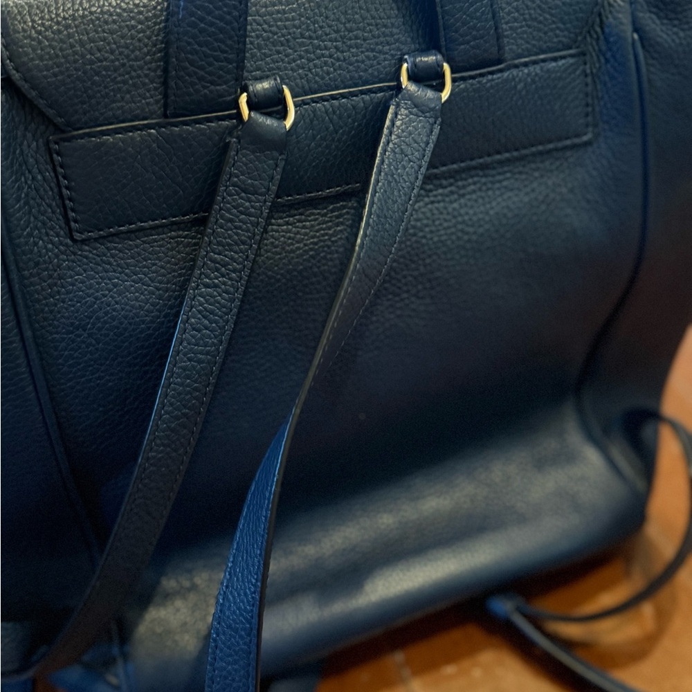 Tory Burch Dark Blue Monogram Interior Bag - Picture 3 of 5